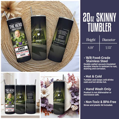 Personalized Baby Hulk Tumbler – Funny CNN Parody Gift for Superhero Moms